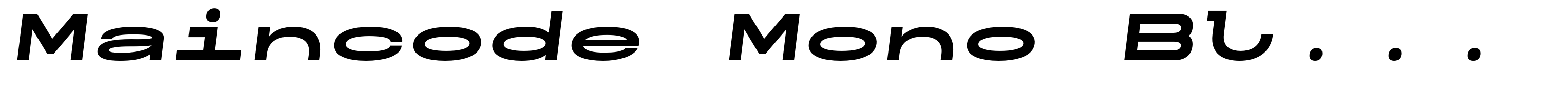 Maincode Mono Black 200 Oblique